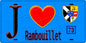 Plaque métal décorative  J' ❤️ Rambouillet, Yvelines (78) fond bleu