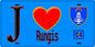 Plaque métal décorative  J' ❤️Rungis, Val de Marne (94) fond bleu