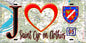 Plaque métal décorative  J' ❤️Saint-Cyr-en-Arthies, Val d'Oise (95) fond carte