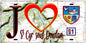 Plaque métal décorative  J' ❤️Saint-Cyr-sous-Dourdan, Essonne (91) fond carte