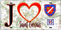 Plaque métal décorative  J' ❤️Saint-Gervais, Val d'Oise (95) fond carte
