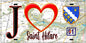Plaque métal décorative  J' ❤️Saint-Hilaire, Essonne (91) fond carte