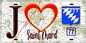 Plaque métal décorative  J' ❤️Saint-Mard, Seine et Marne (77) fond carte