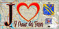 Plaque métal décorative  J' ❤️Saint-Maur-des-Fossés, Val de Marne (94) - Plaquesfrance.com