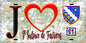 Plaque métal décorative  J' ❤️Saint-Sulpice-de-Favières, Essonne (91) fond carte