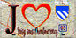 Plaque métal décorative  J' ❤️Soisy-sous-Montmorency, Val d'Oise (95) fon carte