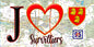 Plaque métal décorative  J' ❤️Survilliers, Val d'Oise (95) fond carte