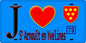 Plaque métal décorative  J' ❤️ Saint-Arnoult-en-Yvelines, Yvelines (78)