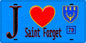 Plaque métal décorative  J' ❤️ Saint-Forget, Yvelines (78) fod bleu