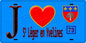 Plaque métal décorative  J' ❤️ Saint-Léger-en-Yvelines, Yvelines (78) fond bleu