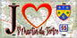 Plaque métal décorative  J' ❤️Saint-Martin-du-Tertre, Val d'Oise (95) fond carte