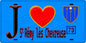 Plaque métal décorative  J' ❤️ Saint-Rémy-lès-Chevreuse, Yvelines (78) fond bleu
