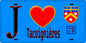 Plaque métal décorative  J' ❤️ Tacoignières, Yvelines (78) fond bleu
