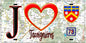 Plaque métal décorative  J' ❤️ Tacoignières, Yvelines (78) fond carte