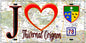 Plaque métal décorative  J' ❤️ Thiverval-Grignon, Yvelines (78) fond carte