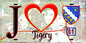 Plaque métal décorative  J' ❤️Tigery, Essonne (91) fond carte