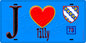Plaque métal décorative  J' ❤️ Tilly Yvelines (78) fond bleu