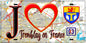 Plaque métal décorative  J' ❤️Tremblay-en-France, Seine Saint Denis (93) fond carte