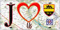 Plaque métal décorative  J' ❤️Us, Val d'Oise (95) fond carte