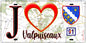 Plaque métal décorative  J' ❤️Valpuiseaux, Essonne (91) fond carte