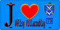 Plaque métal décorative  J' ❤️ Vélizy-Villacoublay Yvelines (78) fond bleu