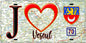Plaque métal décorative, J' ❤️Vesoul (70)