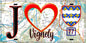 Plaque métal décorative  J' ❤️Vignely, Seine et Marne (77) fond carte
