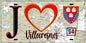 Plaque métal décorative  J' ❤️Villecresnes, Val de Marne (94) fond carte