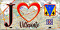 Plaque métal décorative  J' ❤️Villepinte, Seine Saint Denis (93) fond carte
