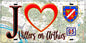 Plaque métal décorative  J' ❤️Villers-en-Arthies, Val d'Oise (95) fond carte