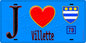 Plaque métal décorative  J' ❤️Villette, Yvelines (78)