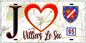 Plaque métal décorative  J' ❤️Villiers-le-Sec, Val d'Oise (95) fond carte