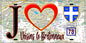 Plaque métal décorative  J' ❤️Voisins-le-Bretonneux, Yvelines (78) fond carte