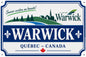 Plaque métal décorative 20 x 30 cm ,Warwick, Québec