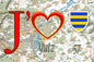 Plaque métal décorative 20 x 30 cm, J' ❤️Yutz, Moselle (57)