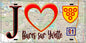 Plaque métal décorative  J' ❤️Bures-sur-Yvette, Essonne (91) fond carte