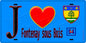 Plaque métal décorative  J' ❤️Fontenay-sous-Bois, Val de Marne (94) fond bleu