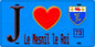 Plaque métal décorative  J' ❤️ Le Mesnil-le-Roi, Yvelines (78) fond bleu