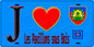 Plaque métal décorative  J' ❤️Les Pavillons-sous-Bois, Seine Saint Denis (93) fond bleu