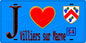 Plaque métal décorative  J' ❤️Villiers-sur-Marne, Val de Marne (94) fond bleu