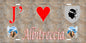 Plaque métal décorative 15 x 30 cm fond mur antique J' ❤️ Albitreccia canton Taravo-Ornano  Corse du Sud