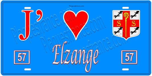 Plaque métal décorative, J'❤️Hombourg-Budange (57)