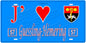 Plaque métal décorative, J'❤️Guessling-Hémering, Moselle, fond mur bleu 57