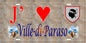 Plaque métal décorative 15 x 30 cm mur antique J' ❤️ Ville-di-Paraso Canton de l'Île-Rousse-Corse