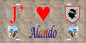 Plaque métal décorative 15 x 30 cm mur antique J' ❤️ Alando  Canton de Golo-Morosaglia Haute-Corse