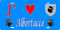 Plaque métal décorative 15 x 30 cm bleu J' ❤️ Albertacce  Canton de Golo-Morosaglia Haute-Corse