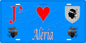 Plaque métal décorative 15 x 30 cm bleu J' ❤️ Aléria  Canton de Ghisonaccia Haute-Corse
