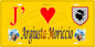Plaque métal décorative 15 x 30 cm fond jaune J' ❤️ Argiusta Moricio  canton de Taravo-Ornano Corse du Sud - Plaquesfrance.com