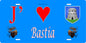Plaque métal décorative 15 x 30  J'❤️Bastia canton de Bastia Haute corse - Plaquesfrance.com