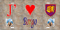 Plaque métal décorative 15 x 30 cm mur antique J' ❤️ Borgo  Canton de Borgo Haute-Corse